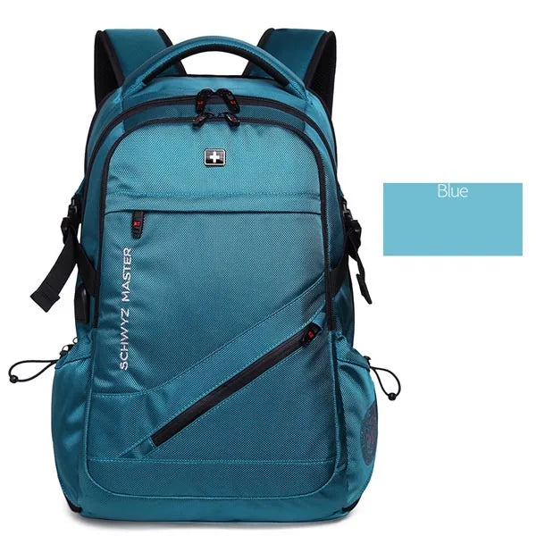 Mochila Swiss Men's Anti-Theft Backpack with USB Port, Waterproof Laptop Backpack for 15.6" and 17" Notebooks, Business & School