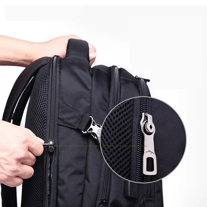 Mochila Swiss Men's Anti-Theft Backpack with USB Port, Waterproof Laptop Backpack for 15.6" and 17" Notebooks, Business & School
