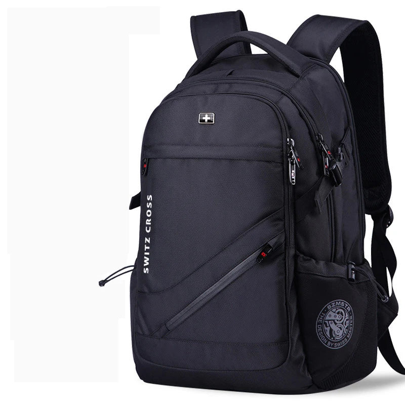 Mochila Swiss Men's Anti-Theft Backpack with USB Port, Waterproof Laptop Backpack for 15.6" and 17" Notebooks, Business & School