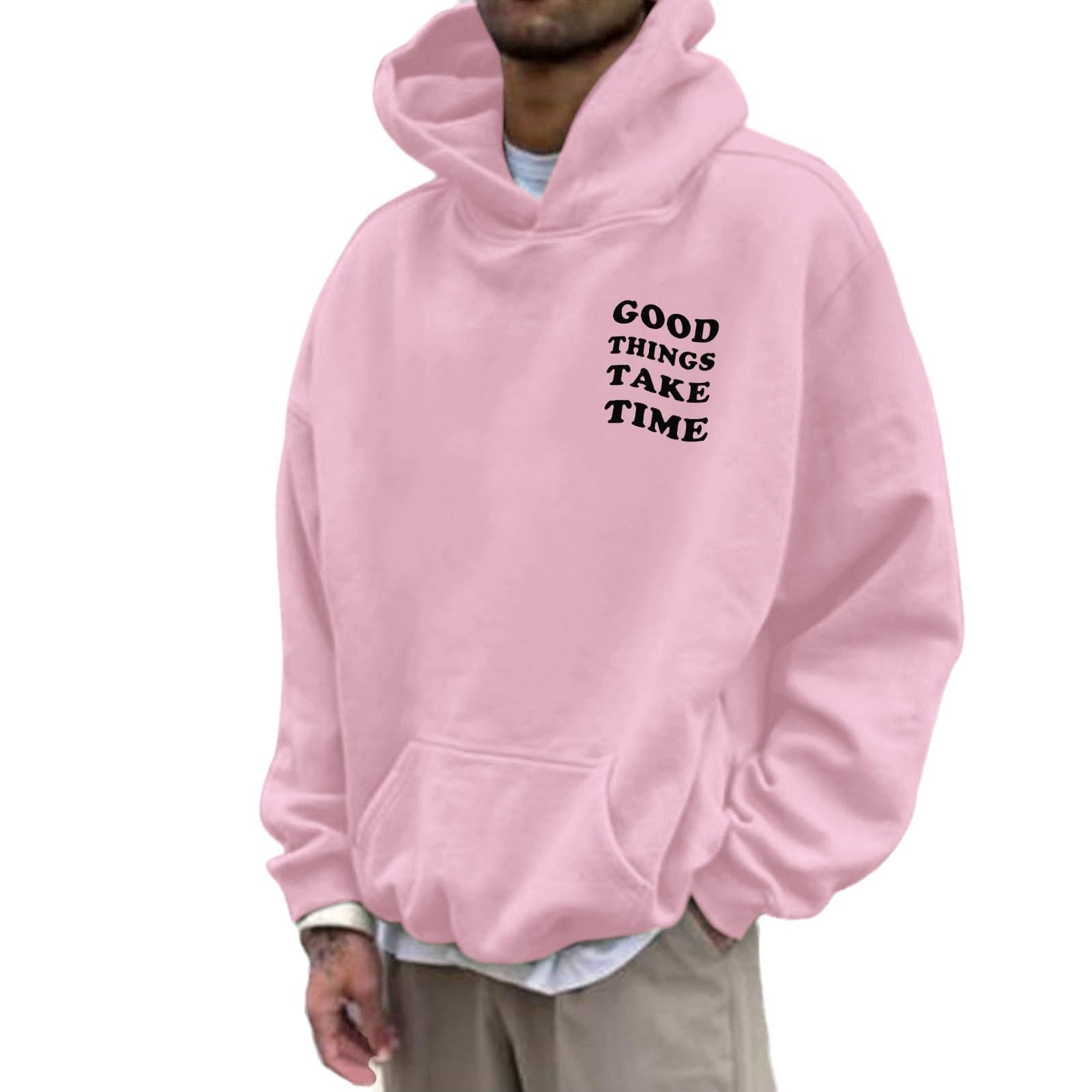 European and American Men's Sweatshirts 2024 Autumn and Winter New Large Size Loose Hooded Long-Sleeved Men's Sweatshirts Factory Wholesale Cross-Border