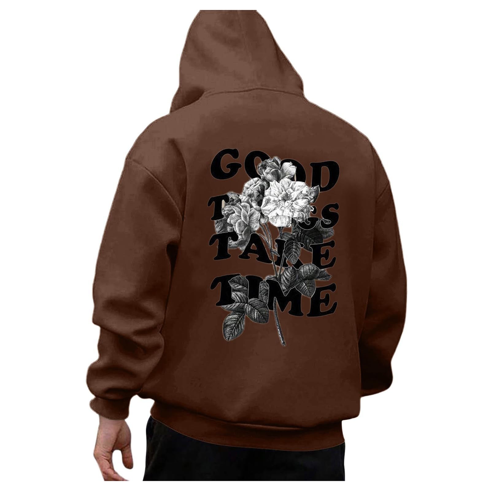 European and American Men's Sweatshirts 2024 Autumn and Winter New Large Size Loose Hooded Long-Sleeved Men's Sweatshirts Factory Wholesale Cross-Border
