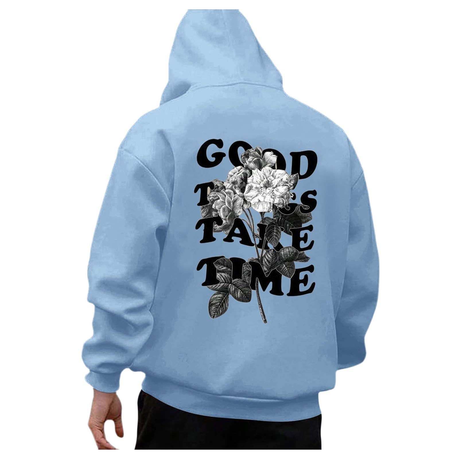 European and American Men's Sweatshirts 2024 Autumn and Winter New Large Size Loose Hooded Long-Sleeved Men's Sweatshirts Factory Wholesale Cross-Border