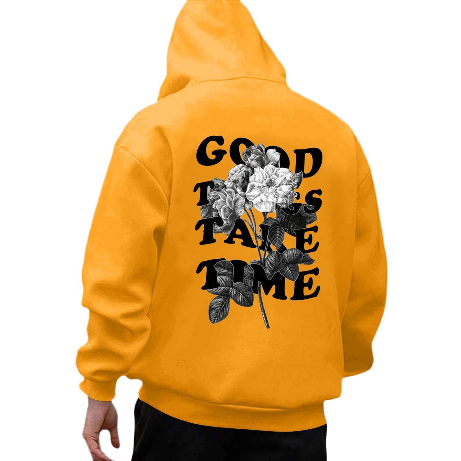 European and American Men's Sweatshirts 2024 Autumn and Winter New Large Size Loose Hooded Long-Sleeved Men's Sweatshirts Factory Wholesale Cross-Border