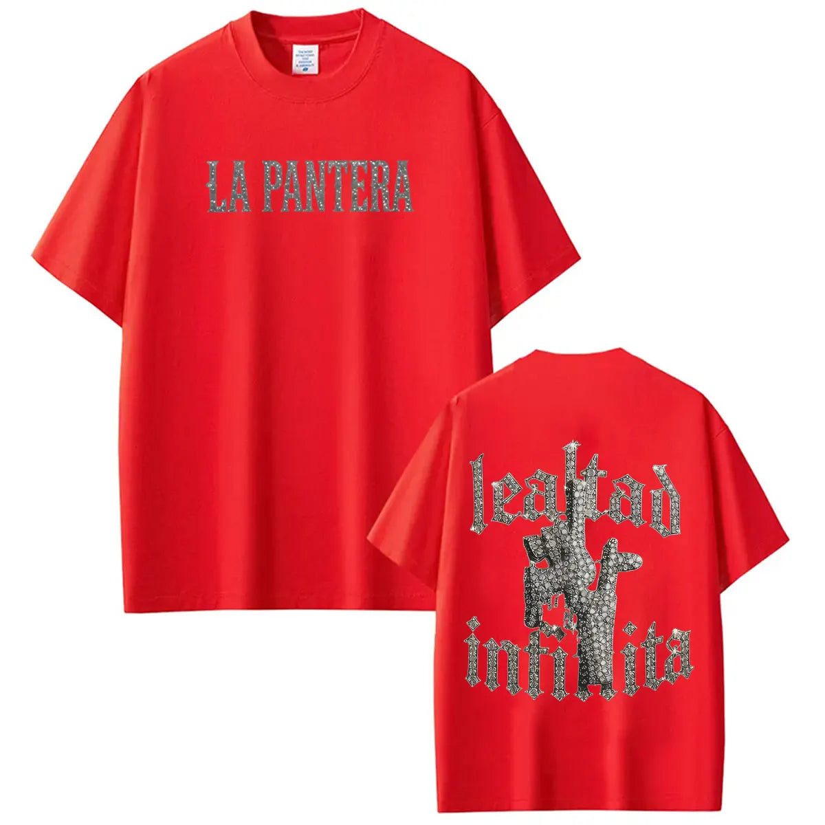 Singer La Pantera Fashion Print T Shirts Men Women Hip Hop T-shirt Short-sleeved Cotton Casual Oversized T Shirt Streetwear