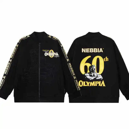 2025 Latest 60th Anniversary Olympia Embroidered Hoodie Sweater Fitness Bodybuilding Athlete