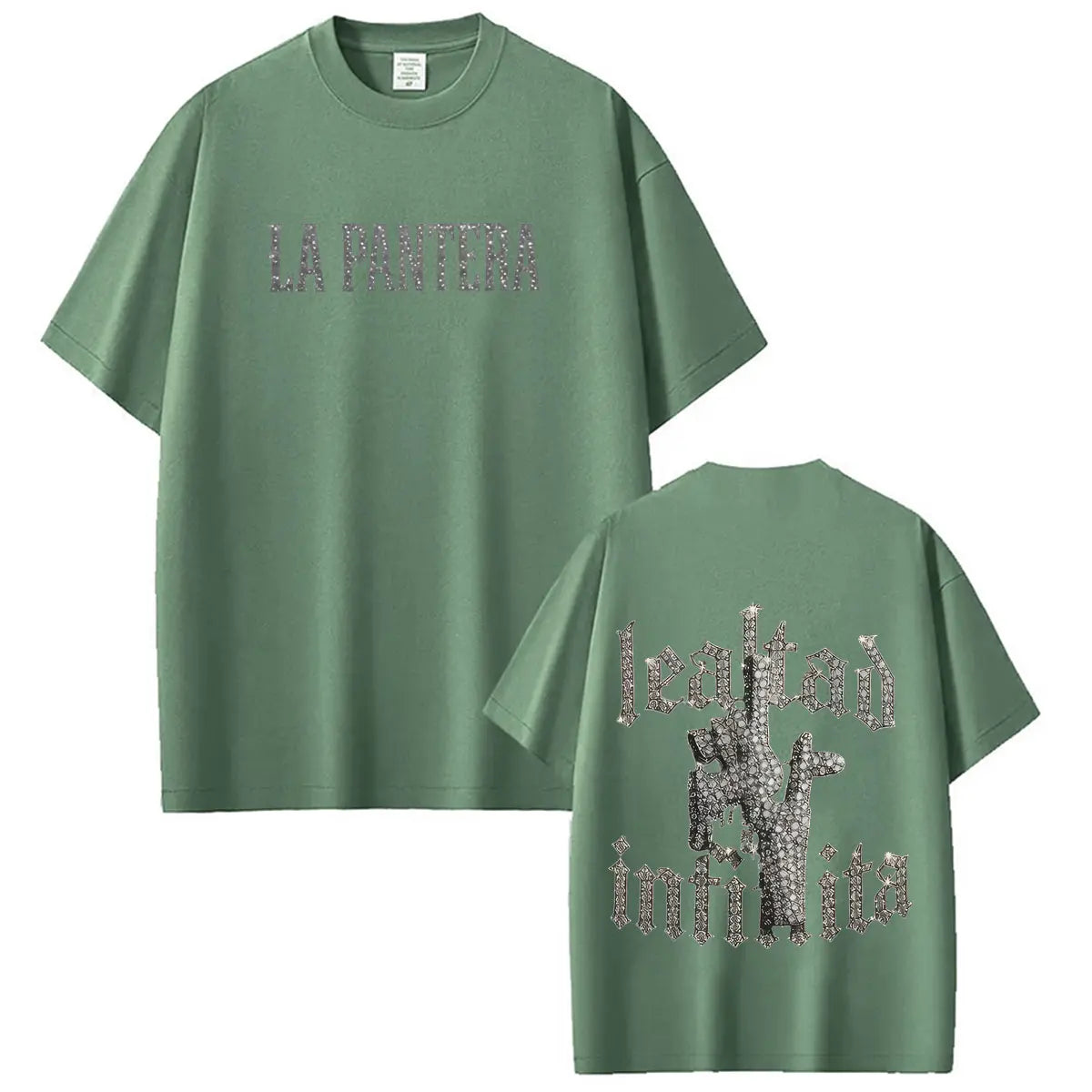 Singer La Pantera Fashion Print T Shirts Men Women Hip Hop T-shirt Short-sleeved Cotton Casual Oversized T Shirt Streetwear