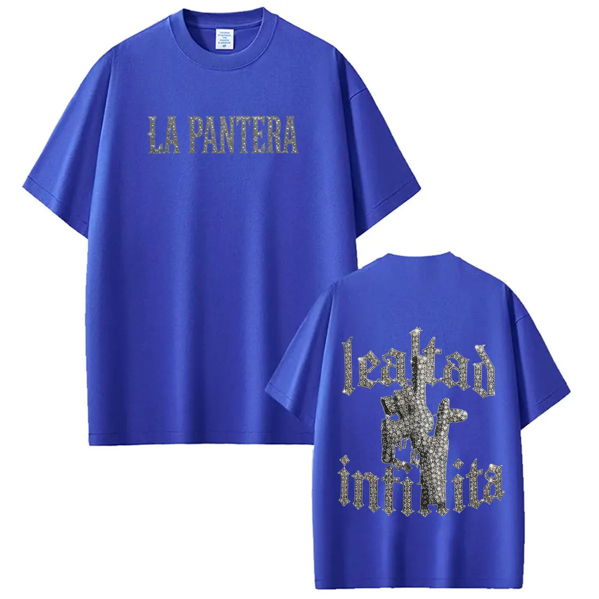 Singer La Pantera Fashion Print T Shirts Men Women Hip Hop T-shirt Short-sleeved Cotton Casual Oversized T Shirt Streetwear