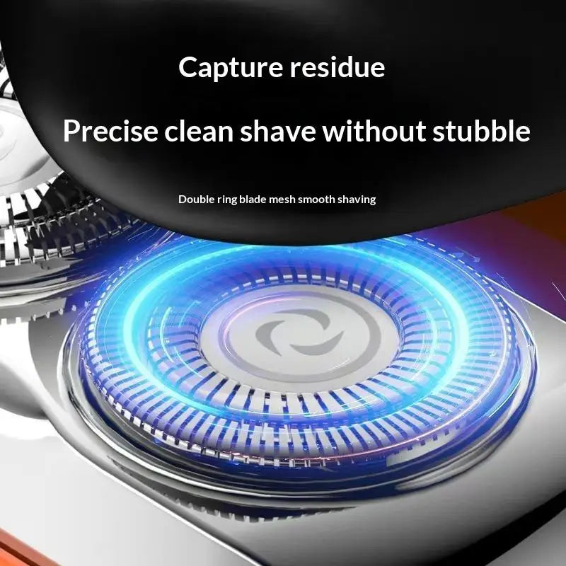 Electric Shaver Men Beard Trimmer Wet Dry Use Dual Blades Razor USB Rechargeable Mini Portable Face Beard Shaver For Home Travel