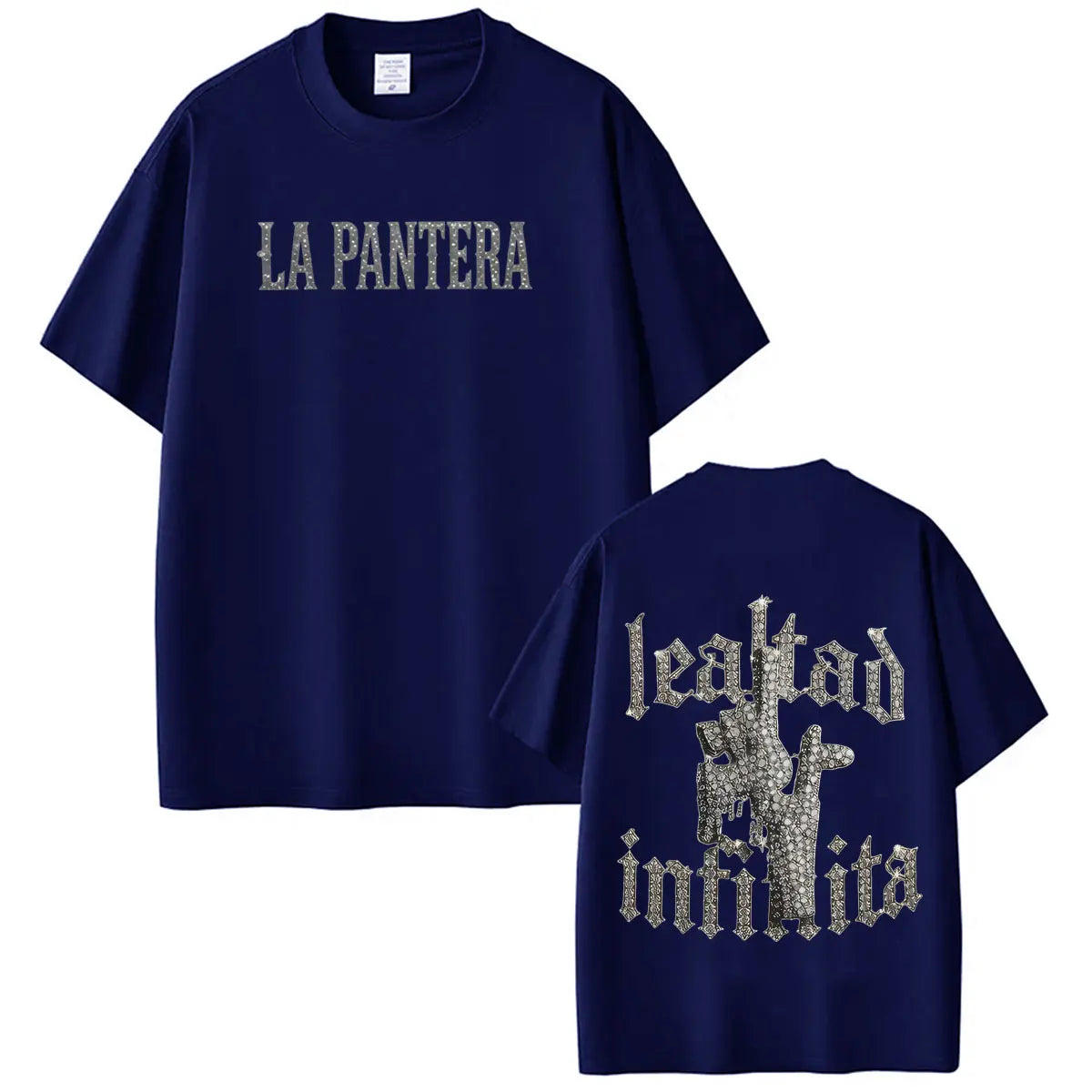 Singer La Pantera Fashion Print T Shirts Men Women Hip Hop T-shirt Short-sleeved Cotton Casual Oversized T Shirt Streetwear
