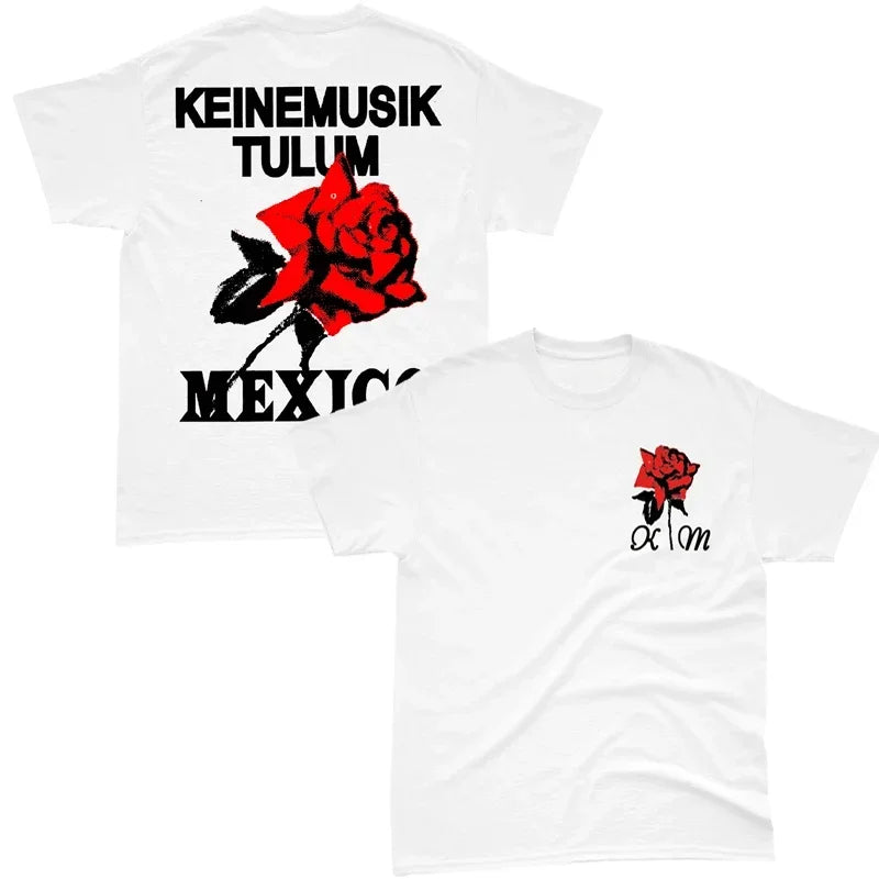 Camiseta de manga corta de verano para hombre y mujer, ropa de calle informal Vintage, Keinemusik, etiqueta de registro Camiseta