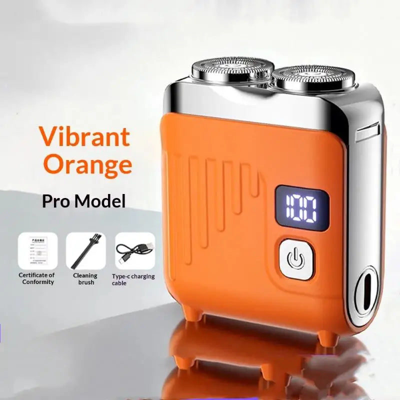 Electric Shaver Men Beard Trimmer Wet Dry Use Dual Blades Razor USB Rechargeable Mini Portable Face Beard Shaver For Home Travel